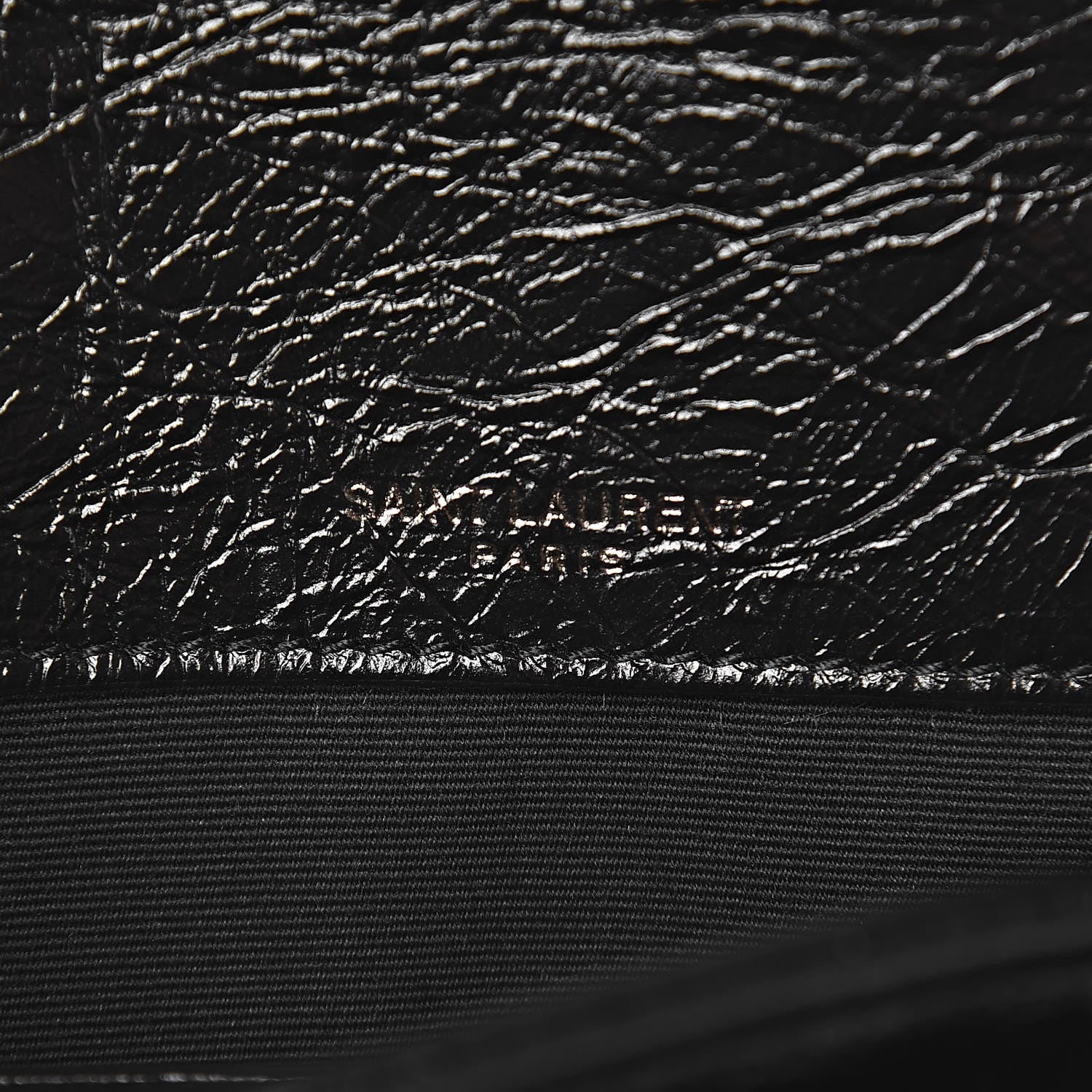 Saint Laurent Crinkled Calfskin Matelasse Monogram Baby Niki Chain Satchel Black 7 of 10