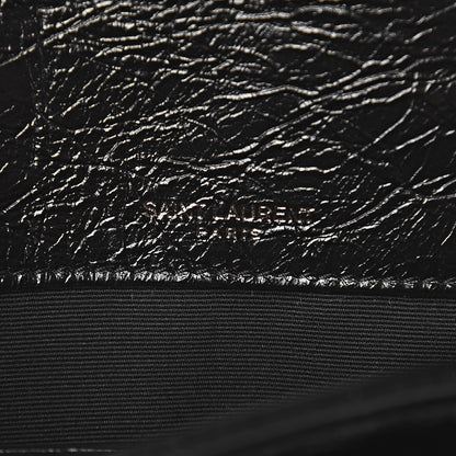 Saint Laurent Crinkled Calfskin Matelasse Monogram Baby Niki Chain Satchel Black 7 of 10