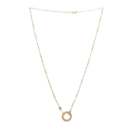 Cartier 18K Yellow Gold 2 Diamond LOVE Necklace 3 of 7