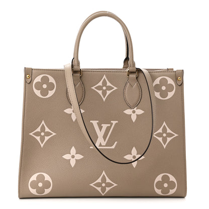 Louis Vuitton Empreinte Monogram Giant Onthego MM Tourterelle Creme 1 of 10