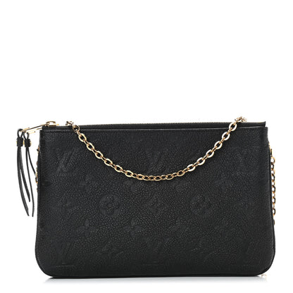 Louis Vuitton Empreinte Double Zip Pochette Black 1 of 10