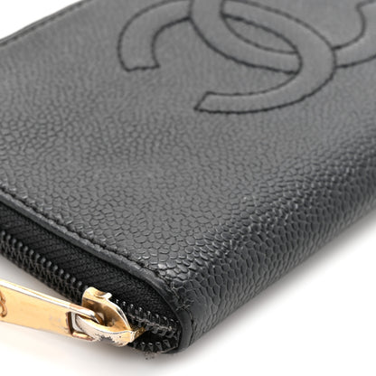 Chanel Caviar CC Timeless Large Zip Around Wallet Black 11 of 13