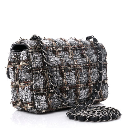 Chanel Tweed Quilted Mini Rectangular Flap Brown Black Multicolor 2 of 12