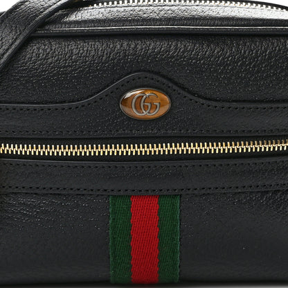 Gucci Calfskin Web Mini Ophidia Shoulder Bag Black 8 of 10