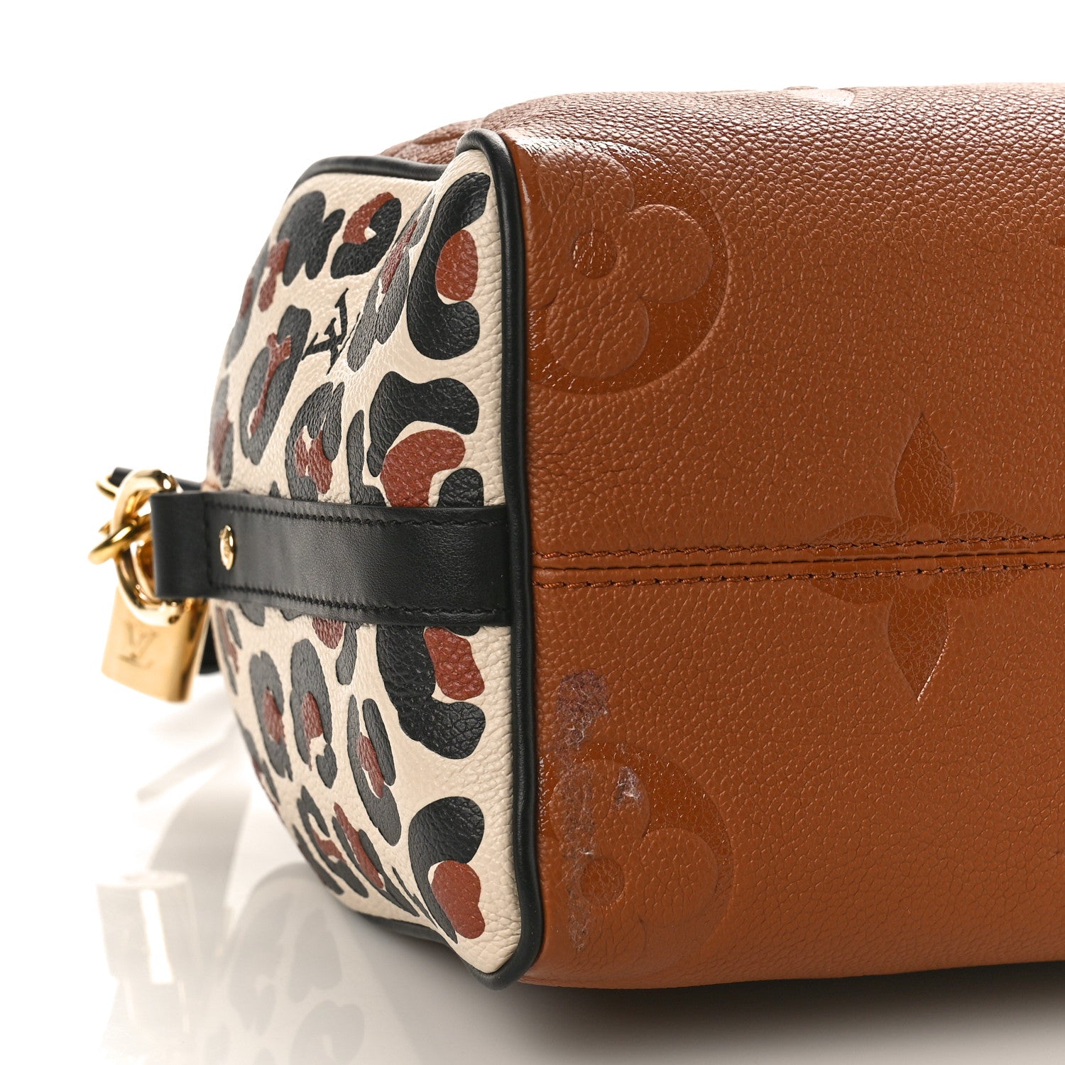 Louis Vuitton Empreinte Monogram Giant Wild At Heart Speedy Bandouliere 25 Caramel 7 of 8