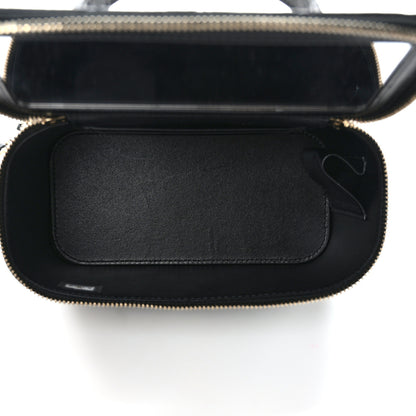Chanel Lambskin Quilted Metal Small Top Handle Vanity Case With Chain Black 5 of 10