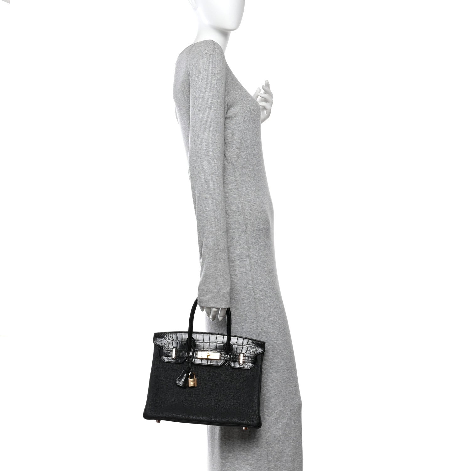 Hermes Togo Matte Alligator Birkin Touch 30 Black 2 of 11