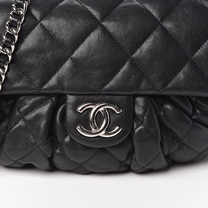 Chanel Washed Lambskin Quilted Medium Chain Around Messenger Black 10 of 10