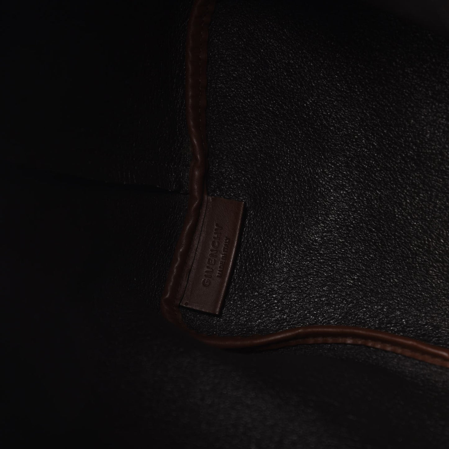 Grained Calfskin Large Antigona Tote Blue Brown