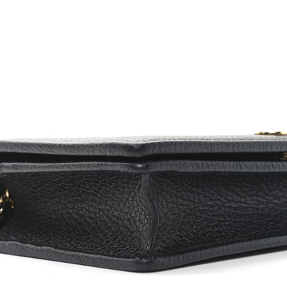 Gucci Calfskin Mini GG Marmont Chain Wallet Black 8 of 10