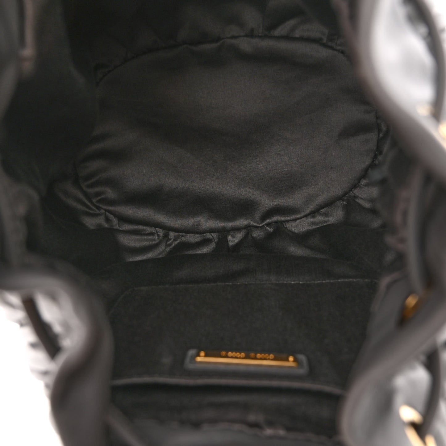 Nappa Matelasse Small Bucket Bag Marmo