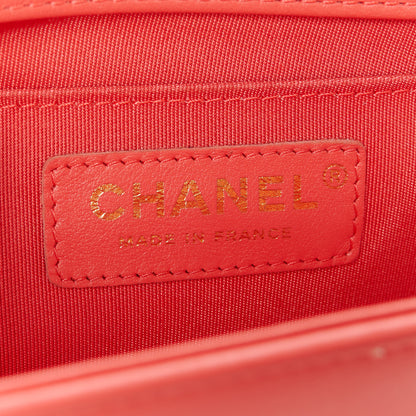 Chanel Lambskin Chevron Quilted Medium Boy Flap Pink 6 of 11