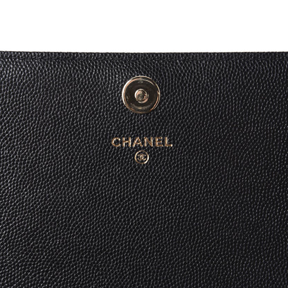 Chanel Caviar Quilted Square Wallet On Chain WOC Black 6 of 11