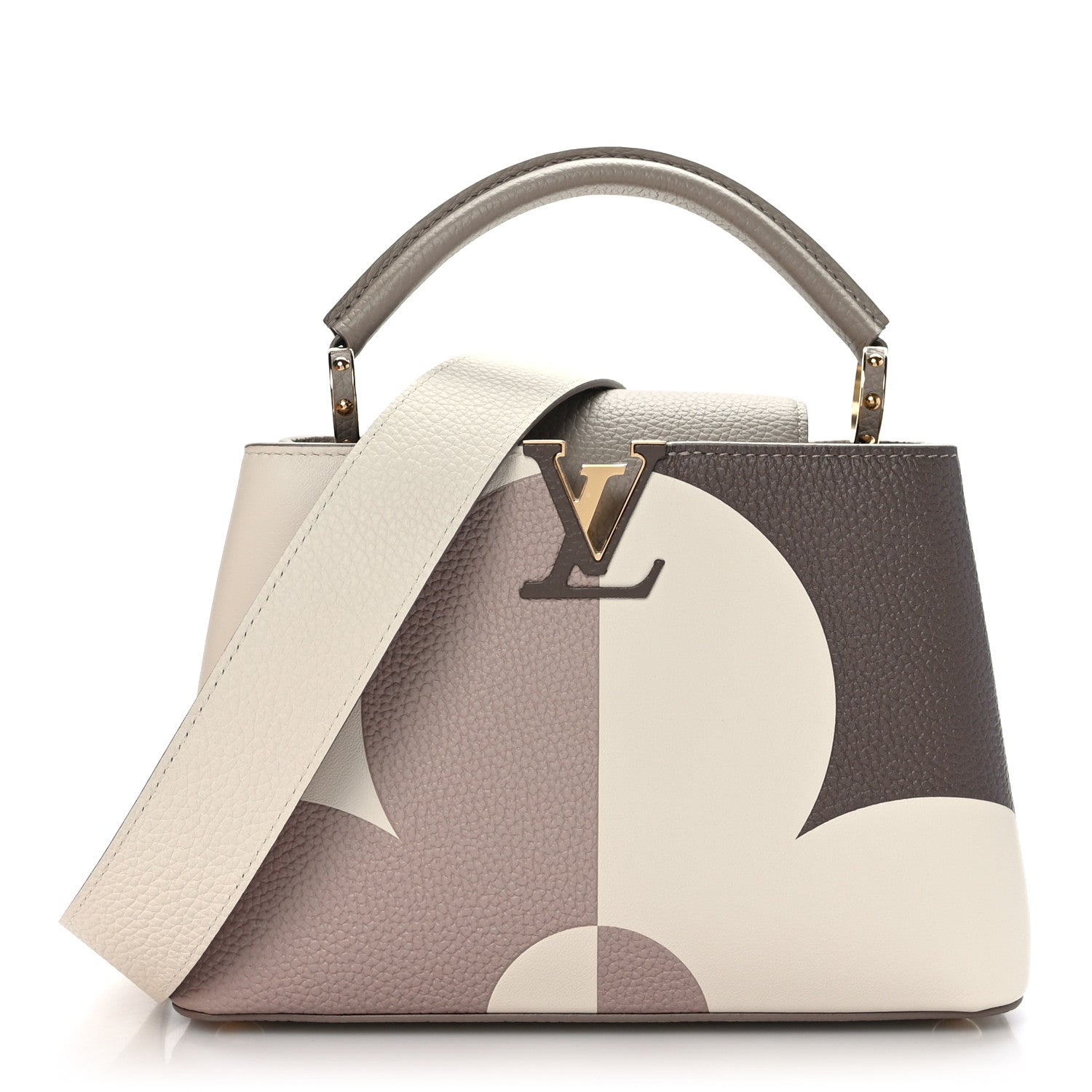 Louis Vuitton Taurillon Monogram Flower Capucines BB Galet Creme 1 of 9