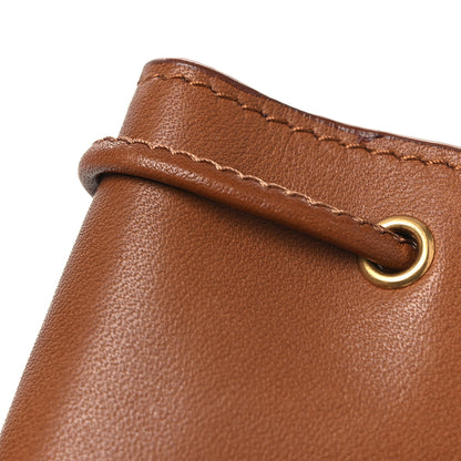 Saint Laurent Raffia Cassandre Mini Pochon Crossbody Bag Brick Natural 13 of 13