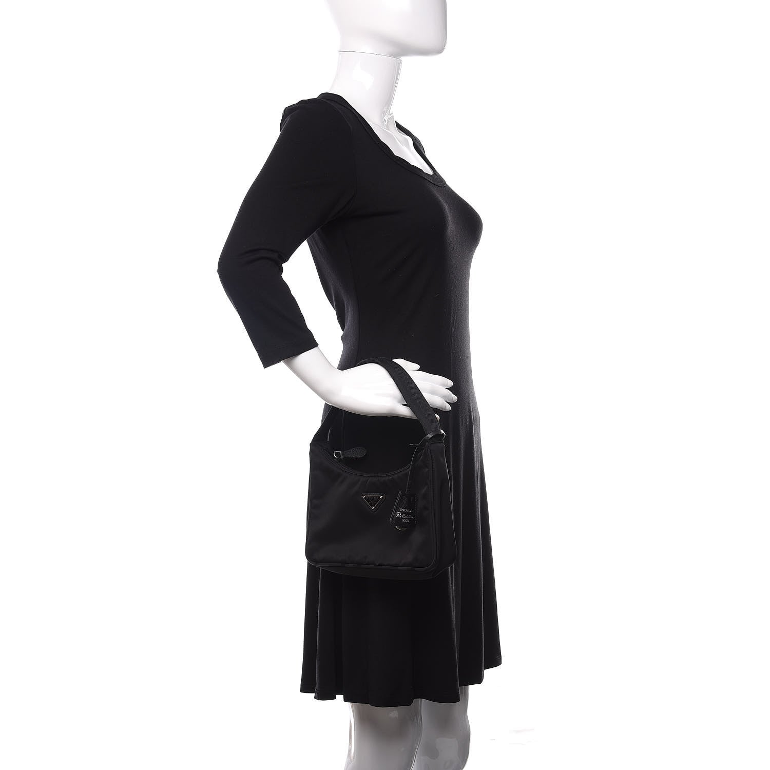 Prada Tessuto Nylon Mini Re-Edition 2000 Bag Black 2 of 9