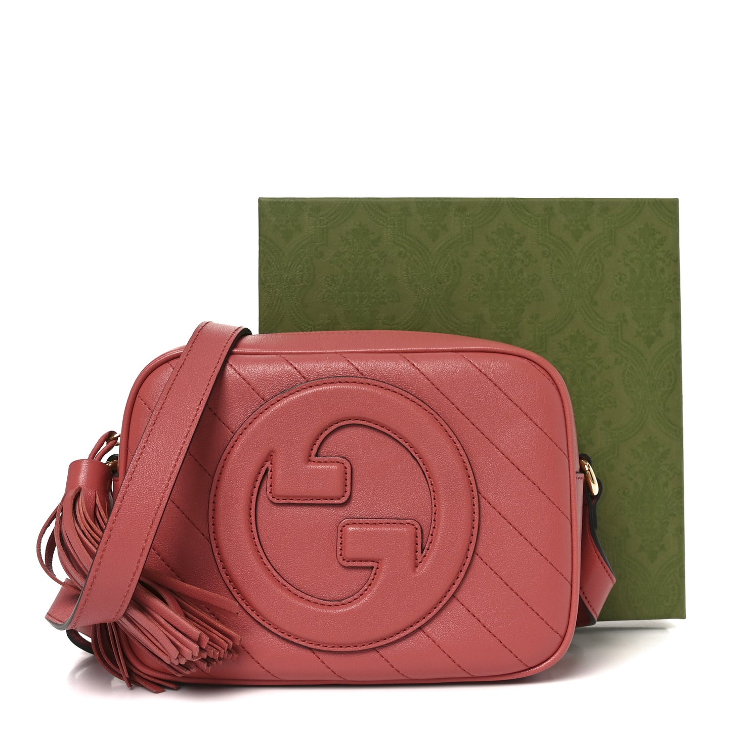 Sakai Be Green Calfskin Diagonal Stitched Small Blondie Shoulder Bag Gorgeus Grace