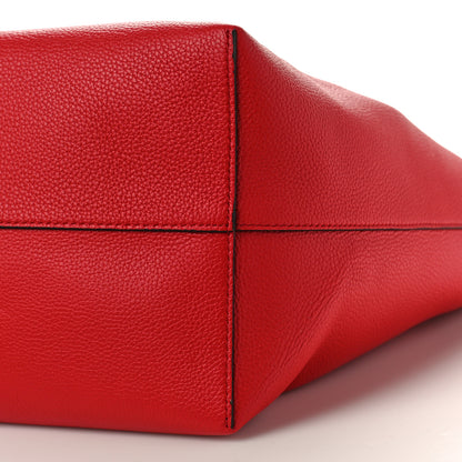 Alexander McQueen Grained Calfskin Skull Open Shopper Tote Red 9 of 9