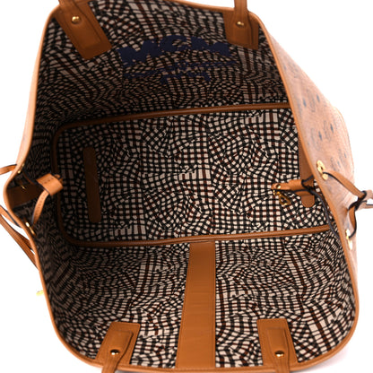 MCM Visetos Large Liz Reversible Shopper Tote Cognac 5 of 14