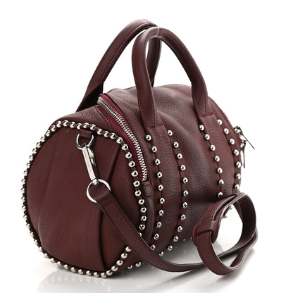 Alexander Wang Calfskin Studded Rockie Matte Beet Rodium Hardware 2 of 9