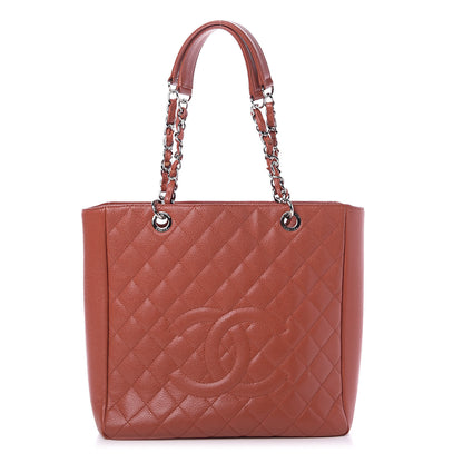 Chanel Caviar Quilted Vertical Grand Shopping Tote GST Red 1 of 15