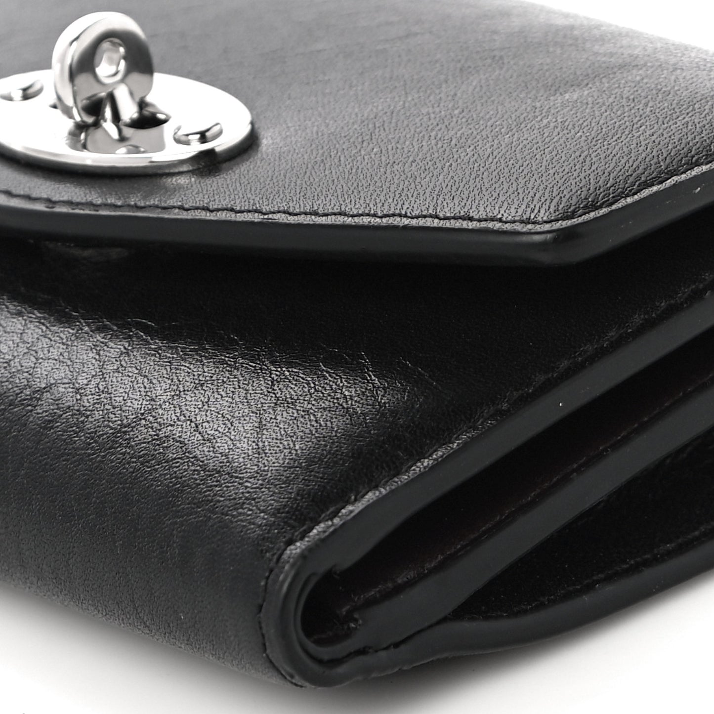 Classic Grain Small Darley Wallet Black