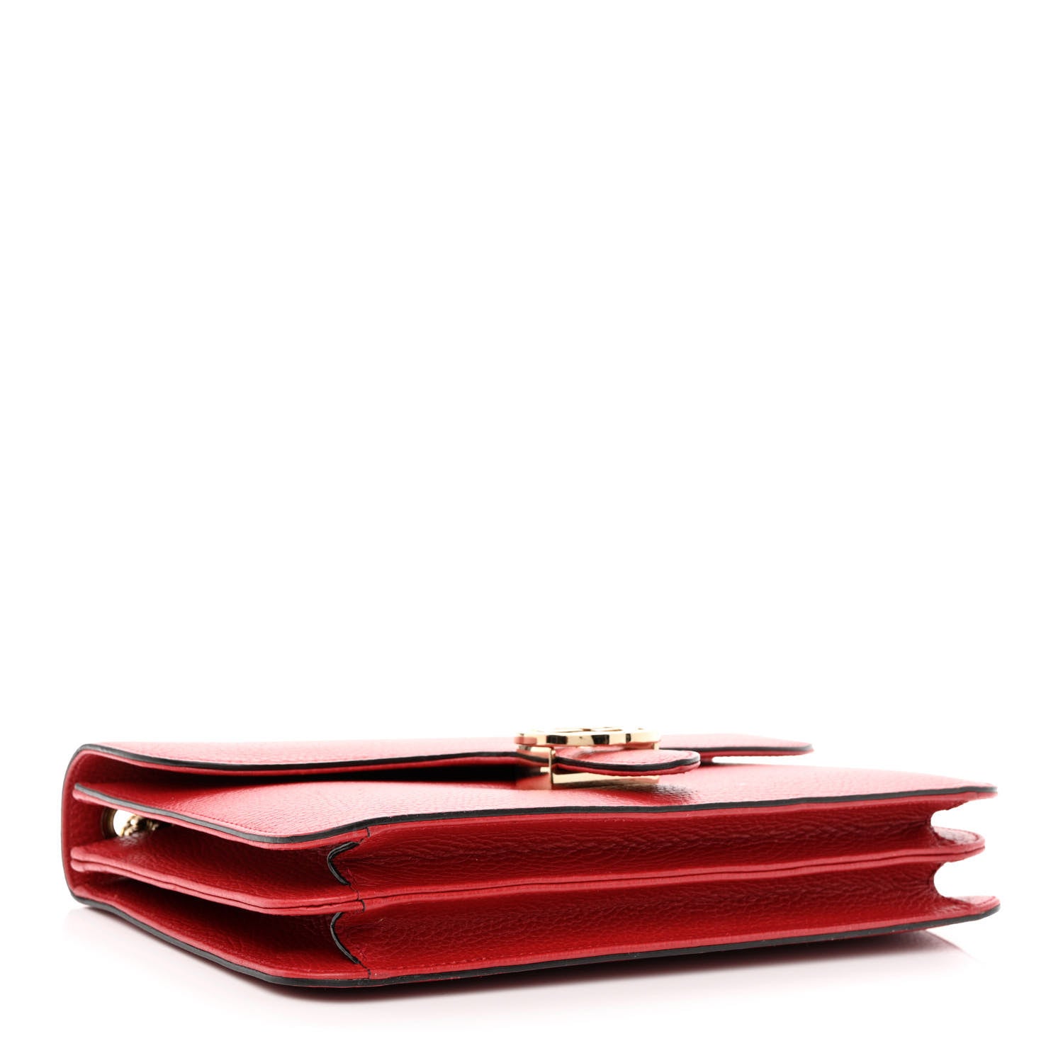 Gucci Dollar Calfskin Interlocking G Shoulder Bag Red 4 of 12