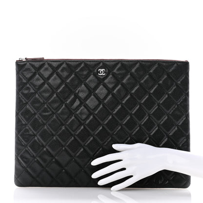 Chanel Caviar Quilted XL Cosmetic Case Black 2 of 7