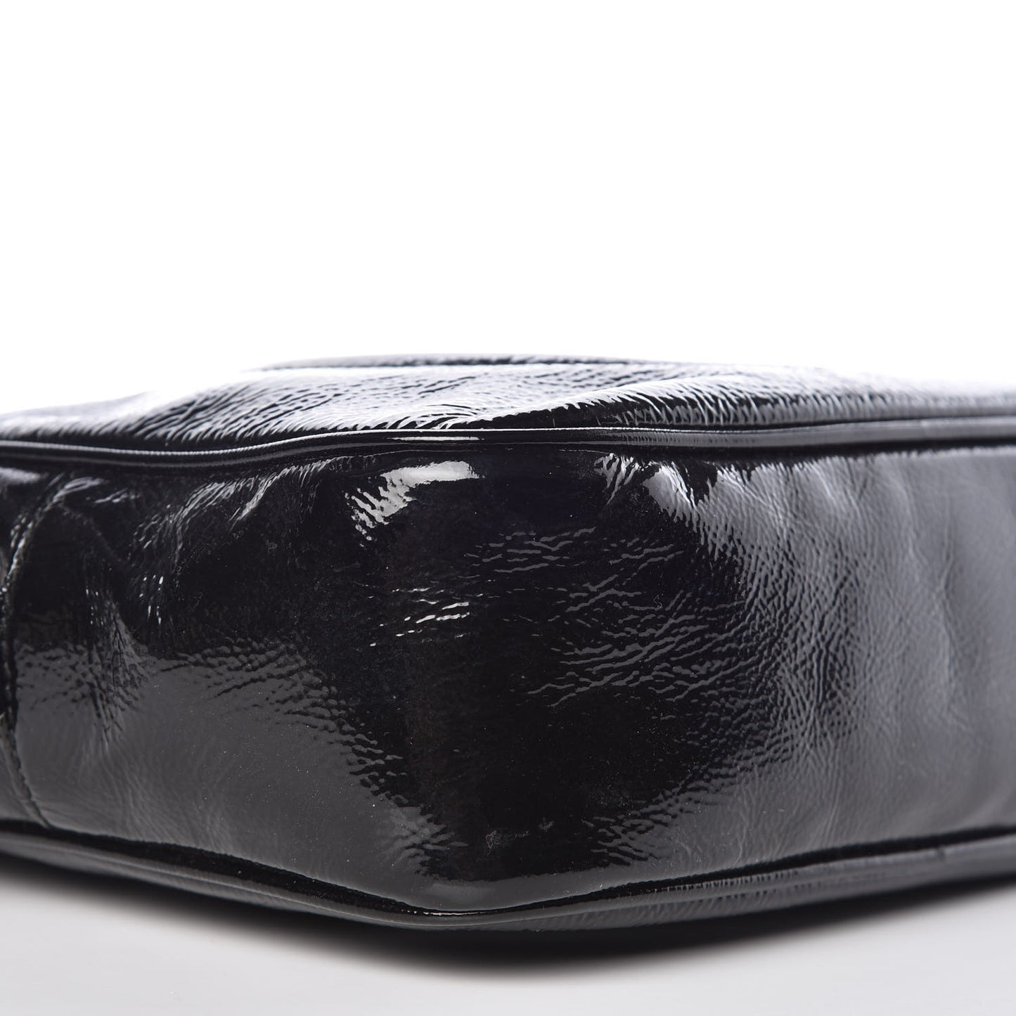 Soft Patent Small Soho Disco Bag Black