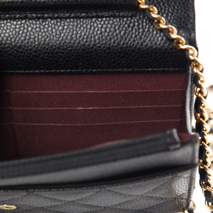 Chanel Caviar Quilted Wallet On Chain WOC Black 10 of 13