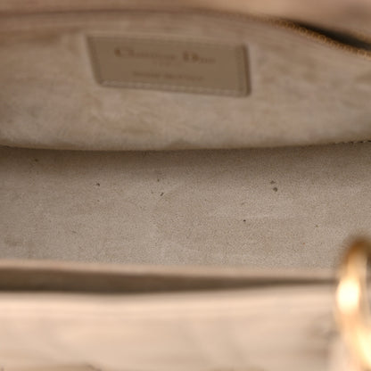 Christian Dior Lambskin Cannage Medium Lady Dior Beige 13 of 24