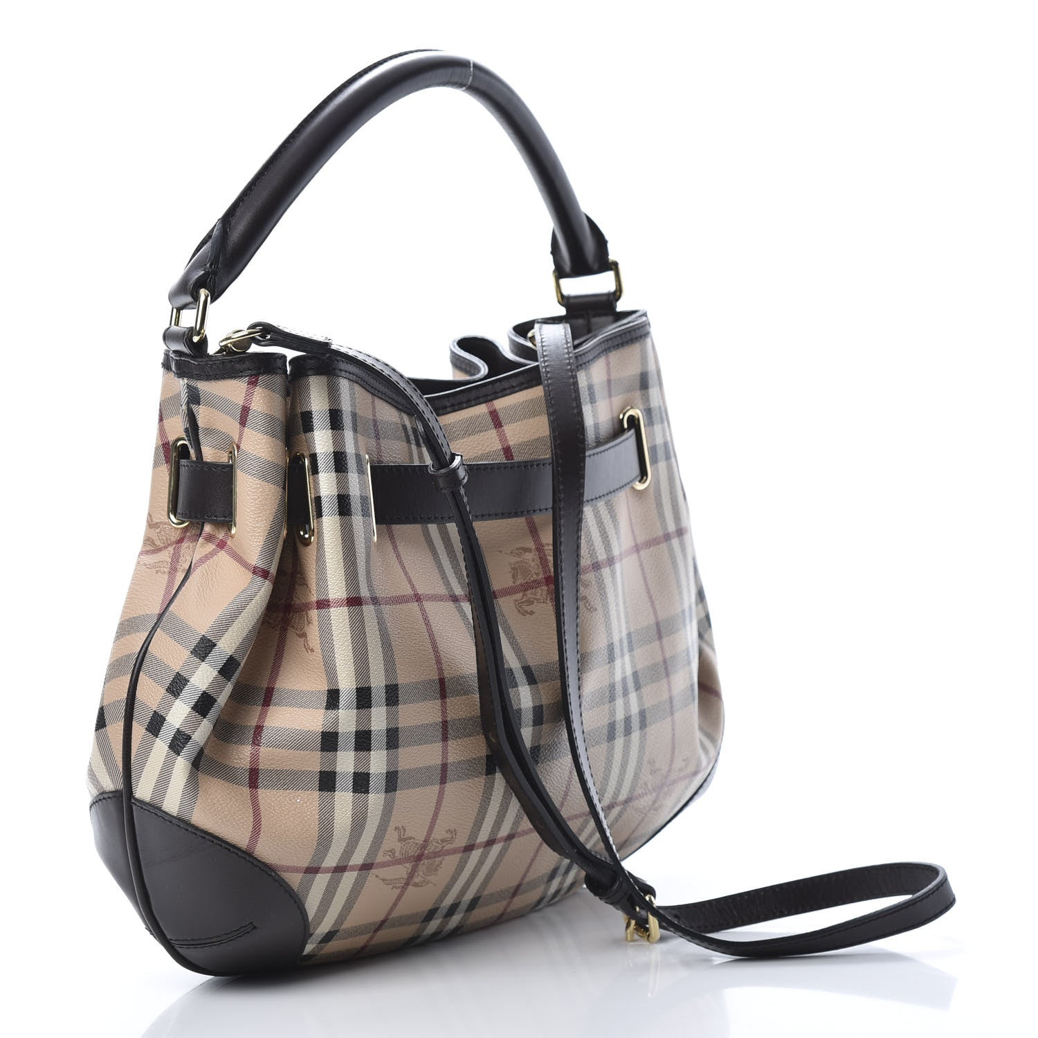 Burberry Haymarket Check Medium Willenmore Hobo Chocolate 3 of 14
