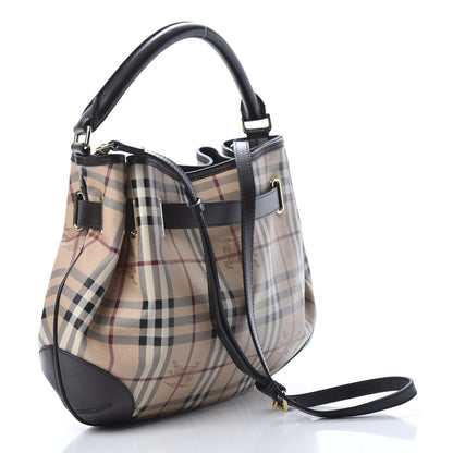 Burberry Haymarket Check Medium Willenmore Hobo Chocolate 3 of 14