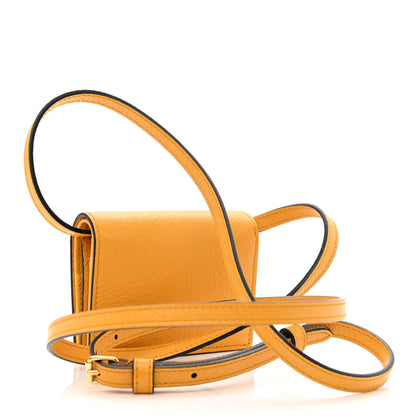 Gucci X ADIDAS Textured Dollar Calfskin Trefoil Horsebit 1955 Card Case Wallet With Strap Crop Black 3 of 11