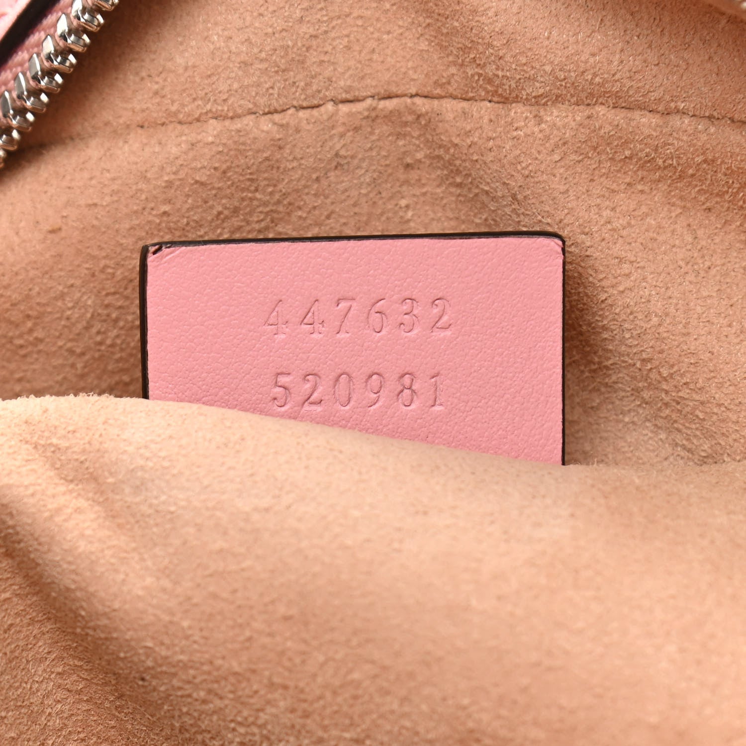 Gucci Calfskin Matelasse Small GG Marmont Chain Shoulder Bag Wild Rose 7 of 15