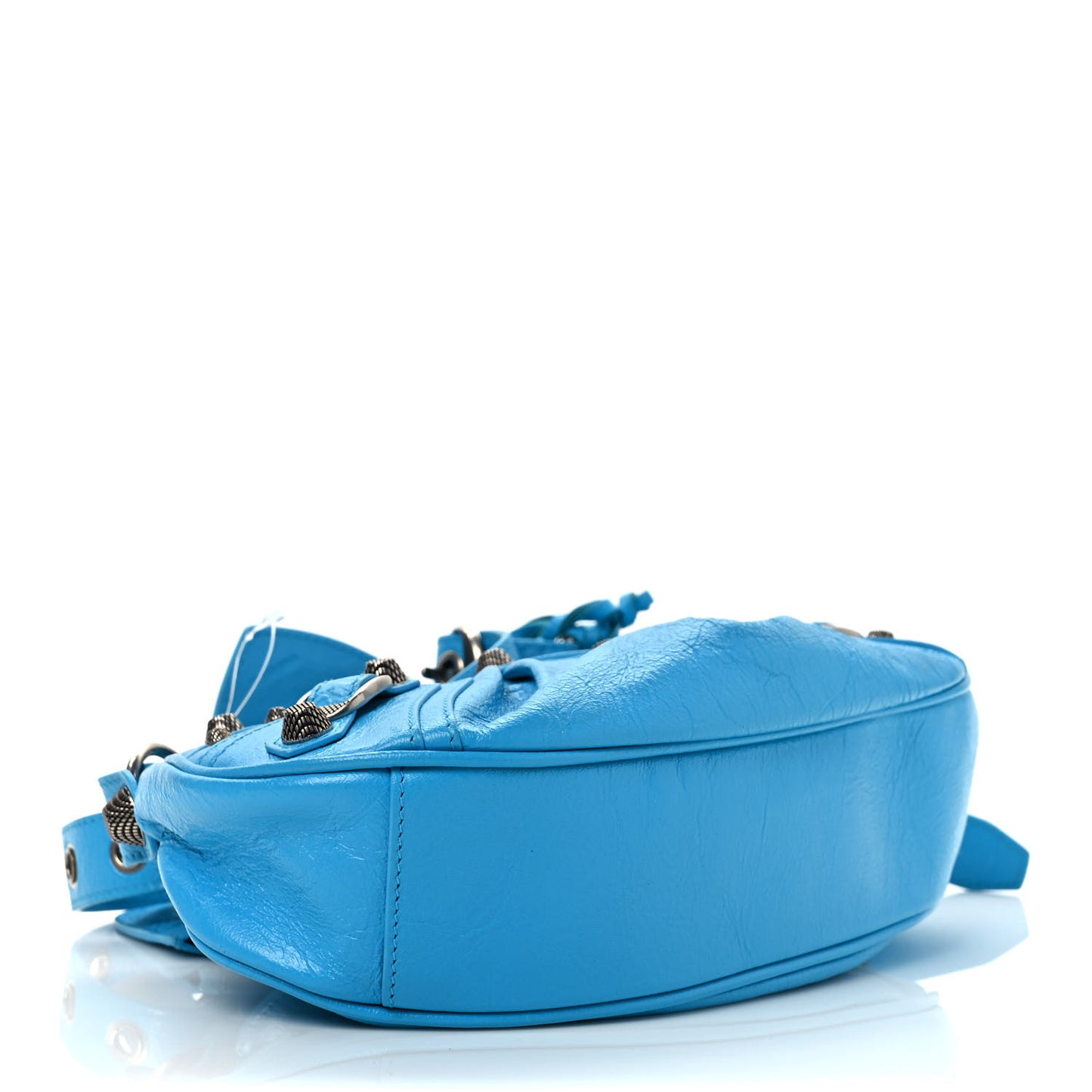 Agneau Arena Le Cagole Shoulder Bag XS Cyan