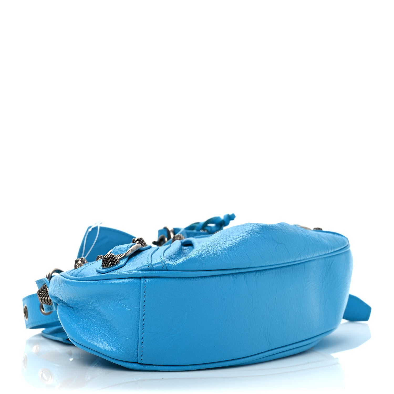 Balenciaga Agneau Arena Le Cagole Shoulder Bag XS Cyan 4 of 9