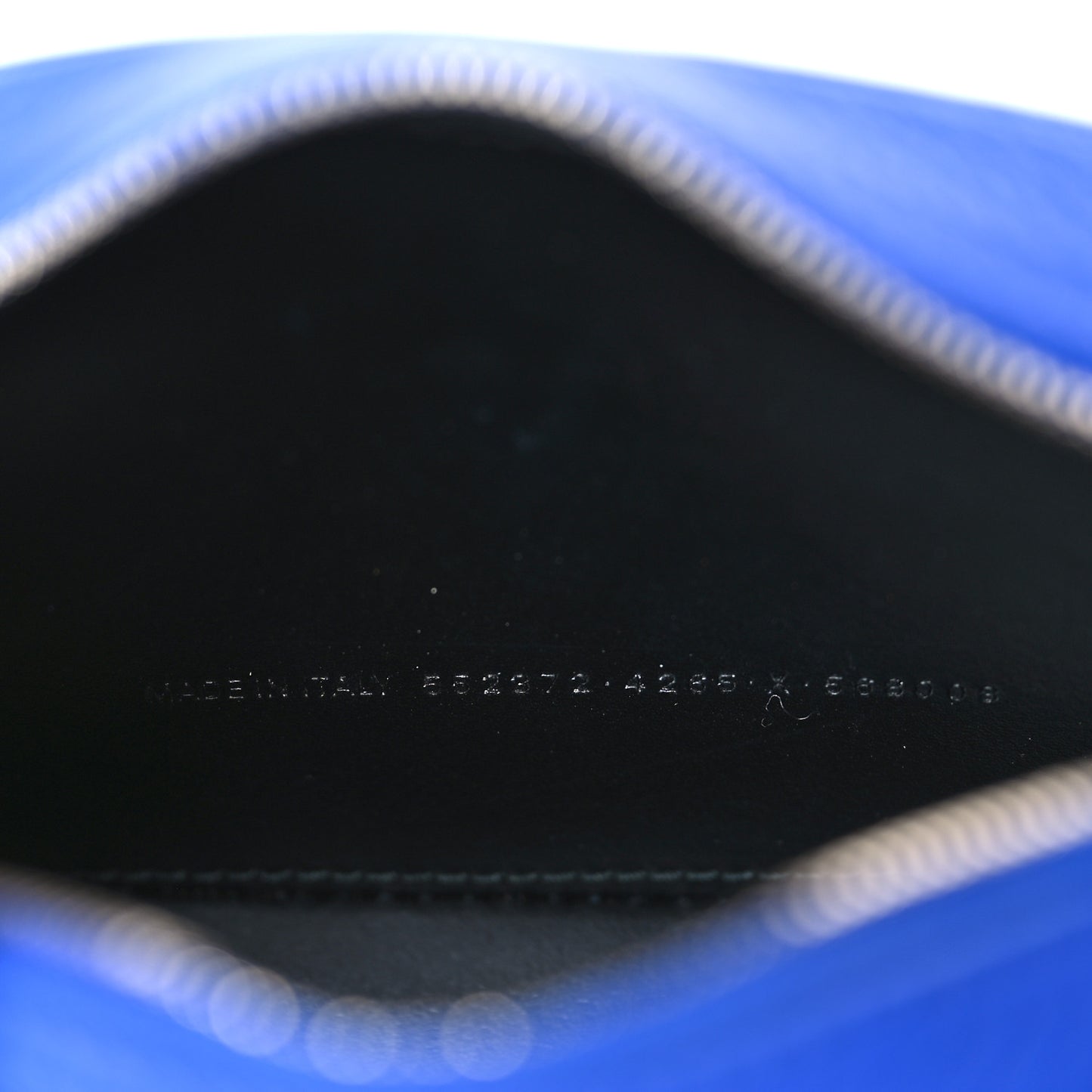 Smooth Calfskin Logo XS Everyday Camera Bag Bleu Prim White