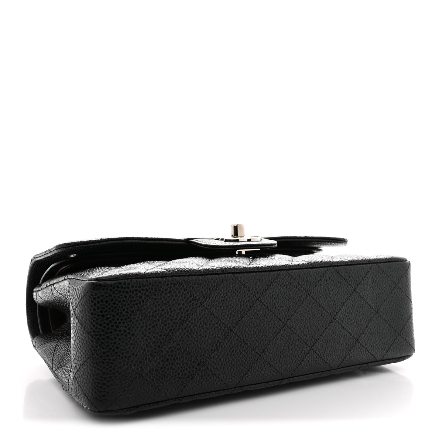 Caviar Quilted Small Double Flap Black