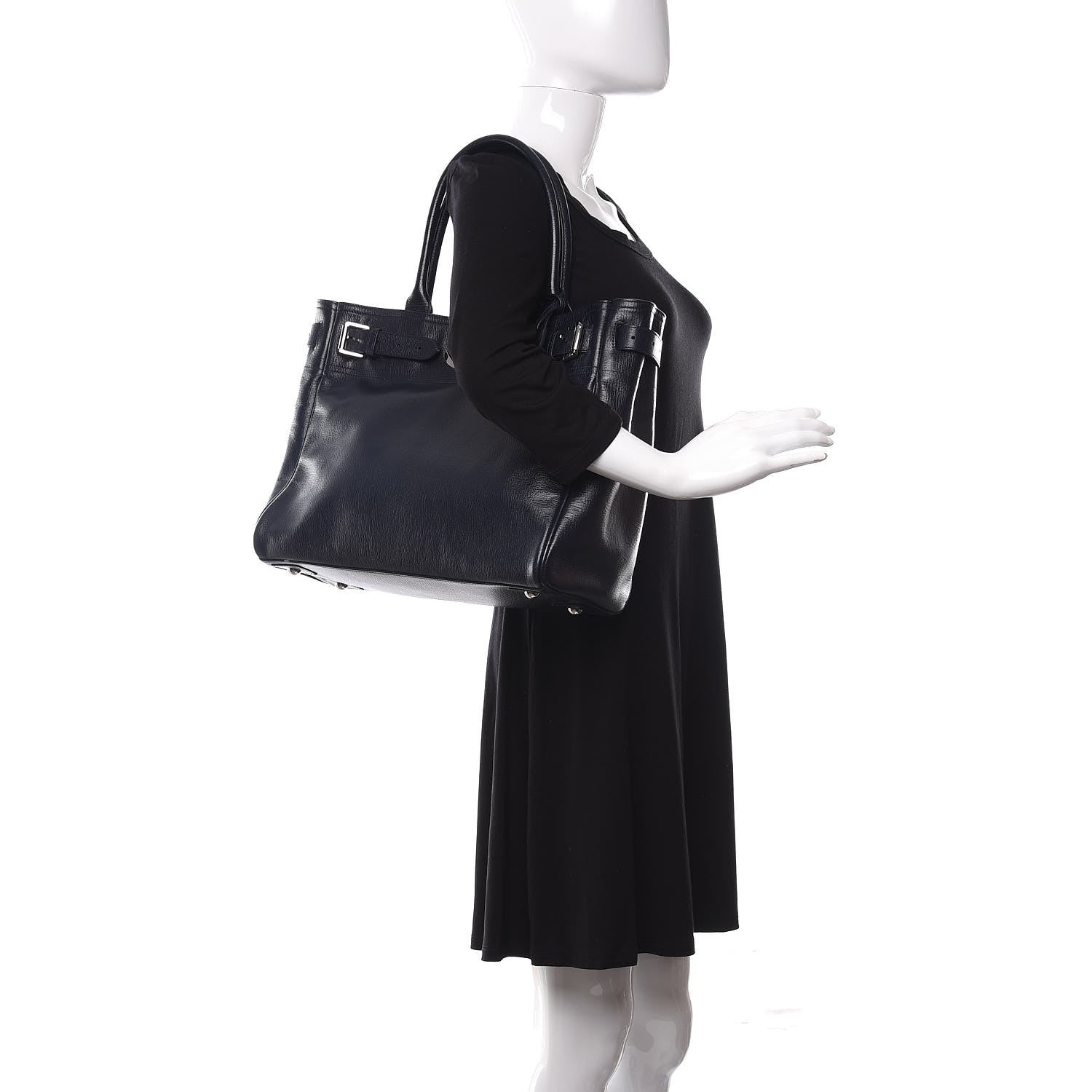 Mulberry Shiny Goatskin Bayswater Tote Midnight 2 of 11