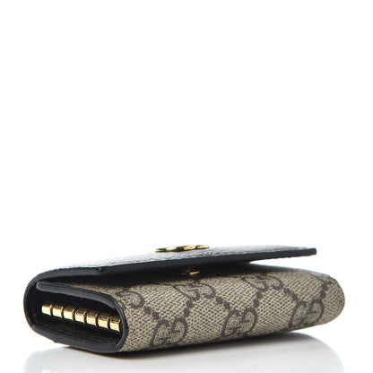 Gucci Dollar Calfskin GG Supreme Monogram GG Marmont 6 Key Holder Case Black Beige Ebony 4 of 6