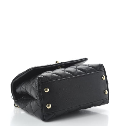 Chanel Iridescent Caviar Quilted Extra Mini Coco Handle Flap Black 4 of 10