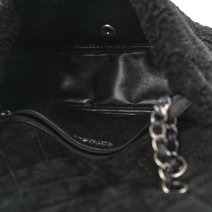 Chanel Shearling Lambskin Pearl Flap Black 4 of 13