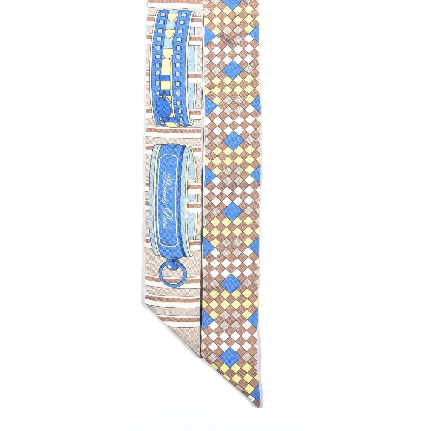 Silk Colliers De Chiens Remix Twilly Mastic Bleu Jaune