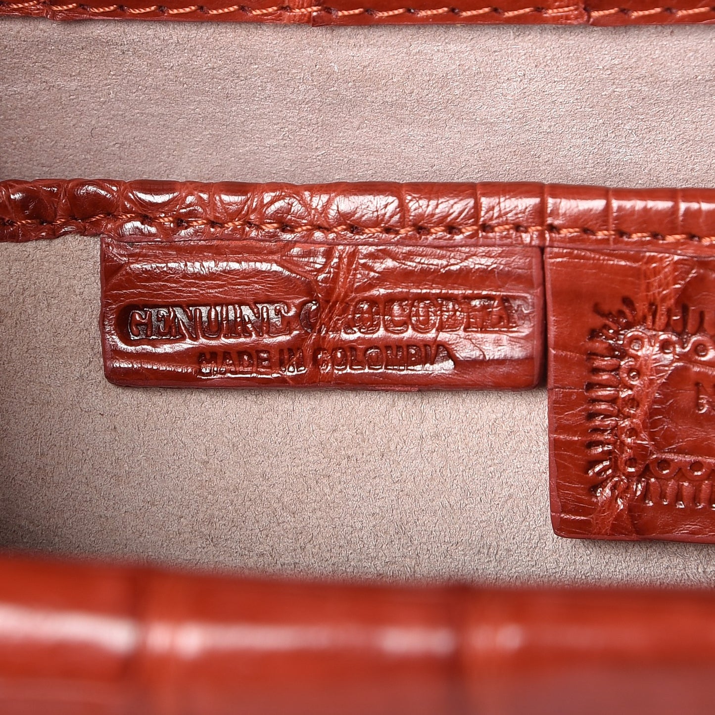 Crocodile Foldover Clutch Red
