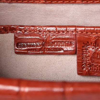 Nancy Gonzalez Crocodile Foldover Clutch Red 6 of 7