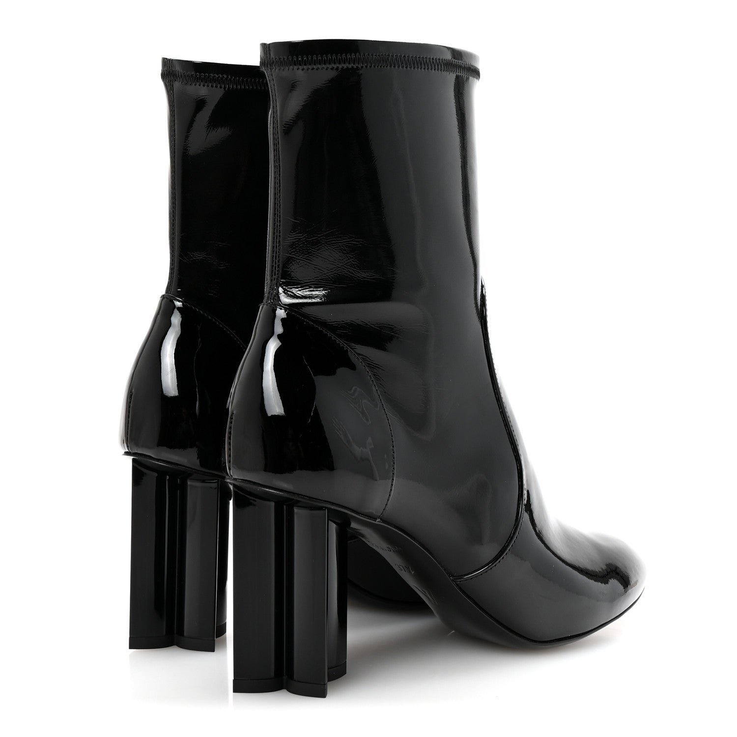 Louis Vuitton Patent Silhouette Ankle Boots 37.5 Black 5 of 8