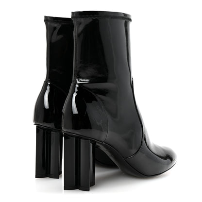 Louis Vuitton Patent Silhouette Ankle Boots 37.5 Black 5 of 8