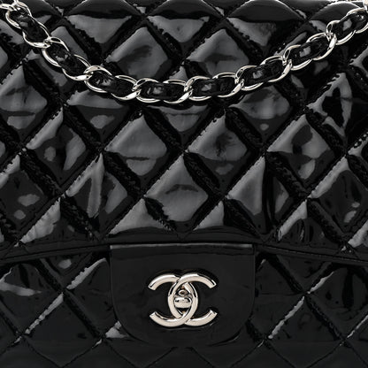 Chanel Patent Quilted Jumbo Single Flap Black 8 of 13