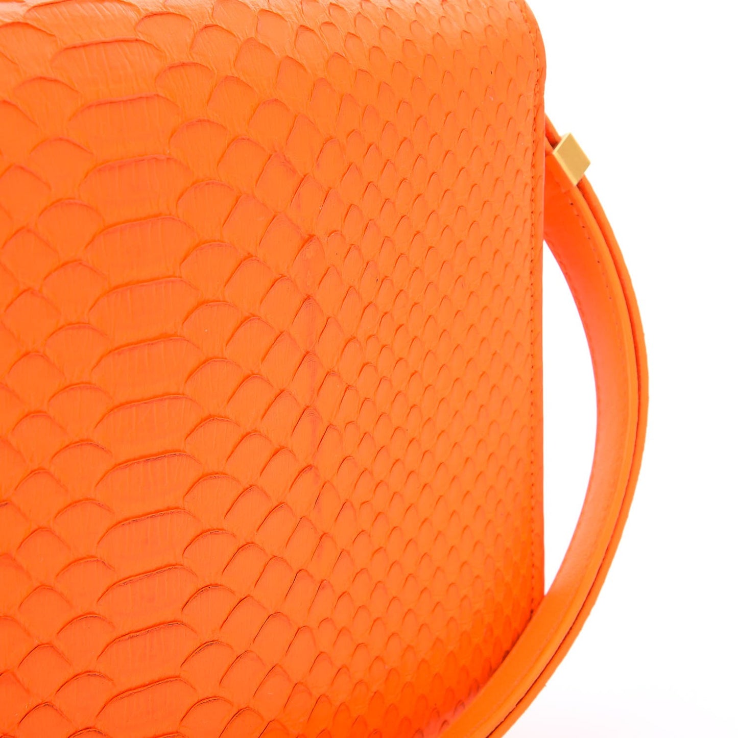 Python Medium Classic Box Flap Bag Red